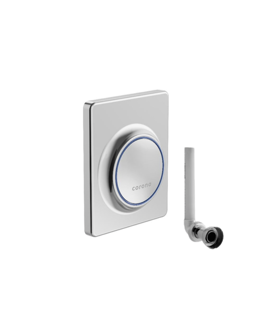 VALVULA PUSH FORTE CROMO+ MANGUERA DE INSTALACIÓN